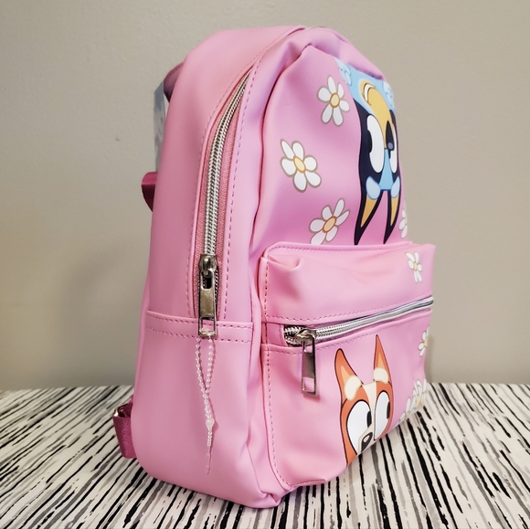 Bluey and Bingo Pink Vegan Leather Backpack - Picture 5 of 7